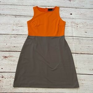 NWT Cynthia Rowley Colorblock Orange Brown A Line Tank Dress Sz M